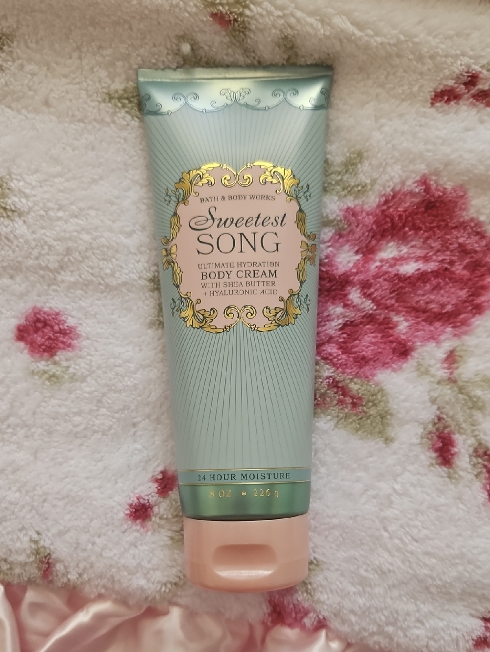 Bath & Body Works Sweetest Song Body Cream - Light Teal & Pink